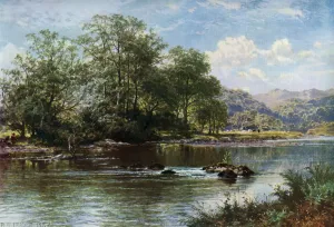 The Stream in Summer Time, 1887, (1912).Artist: Benjamin Williams Leader The Stream in Summer Time, 1887, (1912).Artist: Benjamin Williams Leader