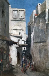 Street In Algiers, c1864-1892. Artist: Marc Alfred Chataud
