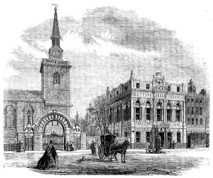 Meeting Hall Prints: Street architecture - St. James's new vestry hall, Piccadilly, 1862. Creator: Unknown