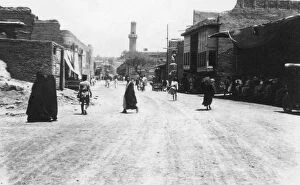 Images Dated 10th August 2007: A street in Baghdad, Mesopotamia, WWI, 1918