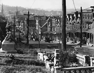Gravestone Gallery: Street in Bethlehem, Pennsylvania, 1935. Creator: Walker Evans
