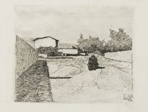 Fattori Giovanni Prints: A Street, c.1888. Creator: Giovanni Fattori