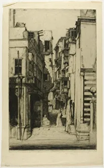 Dy Cameron Prints: Street in Cairo, 1910. Creator: David Young Cameron
