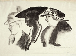 Trams Prints: Street Car, 1918. Creator: Boardman Robinson