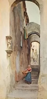 Hutchinson Collection: Street in Cervo San Bartolommeo, c1910, (1912). Artist: Walter Frederick Roofe Tyndale