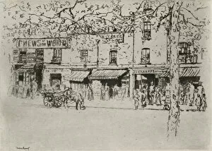 Awning Gallery: The Street, Chelsea Embankment, 1888-89. Creator: Theodore Roussel