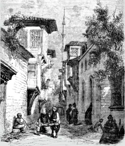 Istanbul Turkey Prints: Street in Constantinople, 1854. Creator: Unknown