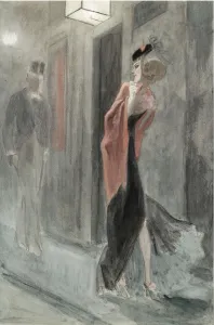 Brothel Gallery: Street corner, four in the morning (Parodie humaine). Artist: Rops, Felicien (1833-1898)