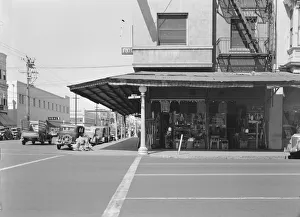 Second Hand Prints: Street corner of San Joaquin Valley town on U