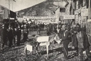 Dawson Prints: Front Street, Dawson, c1898