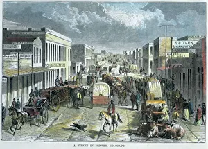 A Street in Denver, Colorado, USA, c1880