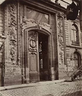 Albumen Print From Wet Collodion Negative Collection: Street in Dijon, before 1870. Creator: Unidentified Photographer
