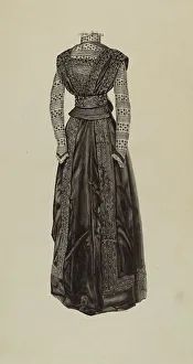 Gathered Prints: Street Dress, c. 1937. Creator: Lucien Verbeke