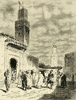 Moroccan Gallery: A Street in Fez, 1890. Creator: Unknown