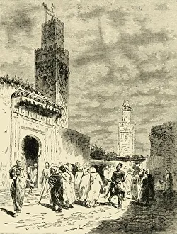 Arabia Prints: A Street in Fez, 1890. Creator: Unknown