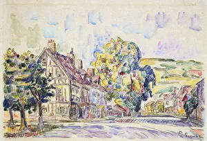 Street with a Frame House in Normandy, c1925. Artist: Paul Signac Street with a Frame House in Normandy, c1925. Artist: Paul Signac