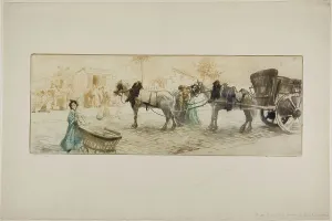 Edgar Chahine Prints: A Side Street in the Grandes Carridres Quarter, 1901. Creator: Edgar Chahine