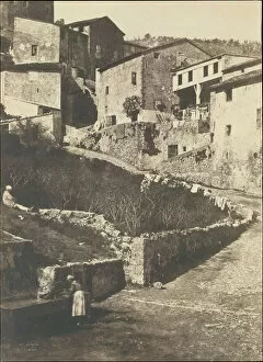 Charles Nègre Collection: A Street in Grasse, 1852. Creator: Charles Negre