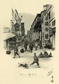 Hong Kong Prints: Street in Hong Kong, 1898. Creator: Christian Wilhelm Allers