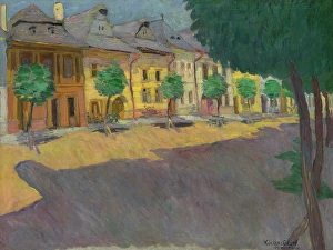 Konstantin Kovari Prints: Street in Kezmarok, 1911. Creator: Konstantin Kovari-Kacmarik
