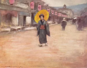 A Record In Colour Prints: A Street in Kioto, c1887, (1901). Artist: Mortimer L Menpes