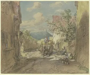 Wayside Prints: Street in Kronberg, c1840-1900. Creator: Anton Burger