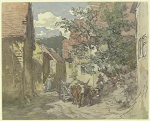 Wayside Prints: Street in Kronberg, c1840-1900. Creator: Anton Burger