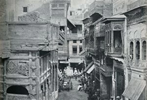 Awning Gallery: Street in Lahore, the capital of the Panjab, c1942