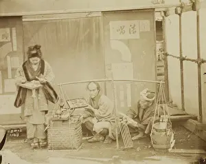 Crouching Prints: Street Merchants, 1884. Creator: Unknown