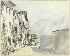 Wayside Prints: Street in Muhlbach, 1893. Creator: Ernst Morgenstern