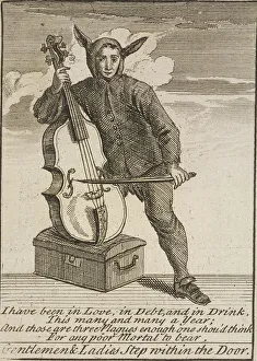 Marcellus Laroon Prints: A street musician dressed in costume, Cries of London, (c1688?)