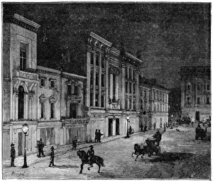 Joseph Wilson Prints: Street in Newcastle Upon Tyne lit by Swan incandescent electric lamps, 1883