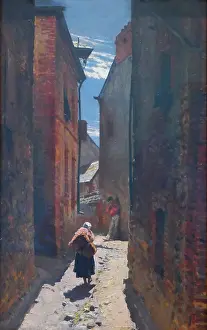 Aged Prints: Street in an Old Town, 1873. Creator: Alphonse de Neuville