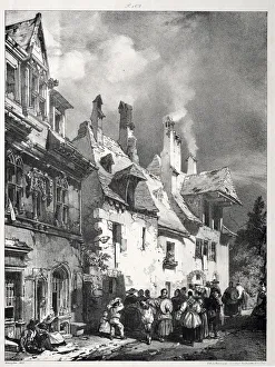 Street in the Outskirts of Besancon, France, 1827. Creator: Richard Parkes Bonington (British