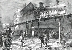 Simpson W Prints: A Street Railway in New York, from a sketch by one of our special artists