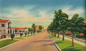 Atlantico Gallery: Street in a residential district, Barranquilla, c1940s