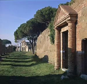 A street in the Roman port of Ostia