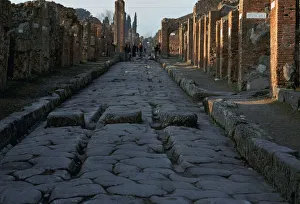 Street in the Roman town of Pompeii, 1st century