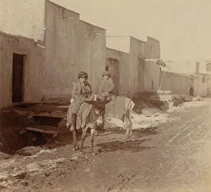 Uzbekistan Prints: On the street in Samarkand, between 1905 and 1915