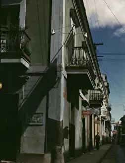 Sidewalk Collection: Street in San Juan, Puerto Rico, . Creator: Jack Delano