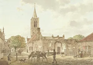 Cats Jacob Prints: Street scene in Beverwijk, 1793. Creator: Jacob Cats