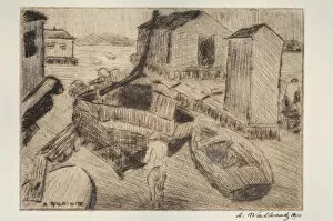 Fishing Village Gallery: Street Scene, Building, Or Portrait, 1900. Creator: Abraham Walkowitz
