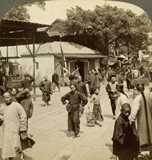 Street scene, Canton, China. Artist: Underwood & Underwood