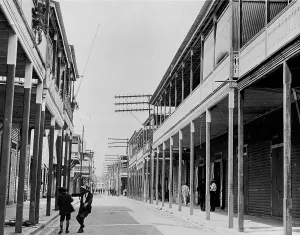 Panama Prints: Street scene, Colon, Panama, c.between 1910 and 1920. Creator: Unknown