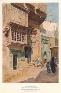 Balconies Prints: Street scene, Egypt, c1907. Creator: Walter Tyndale