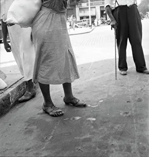 Worn Out Prints: Street scene, Macon, Georgia, 1936. Creator: Dorothea Lange