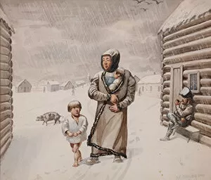 Russian Winter Collection: Street Scene in Moscow, 1834