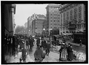 Trolley Bus Prints: Street scene near Keith's Theater
