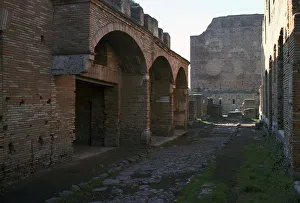 Street scene in the Roman city of Ostia, 2nd century