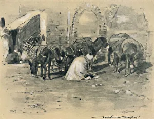 Street Scene in Tangier, 1903. Artist: Mortimer L Menpes